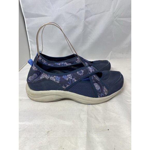 Easy Spirit Slip On Wayanna Shoes Floral Blue Women\'s Size 8. 1/2 M